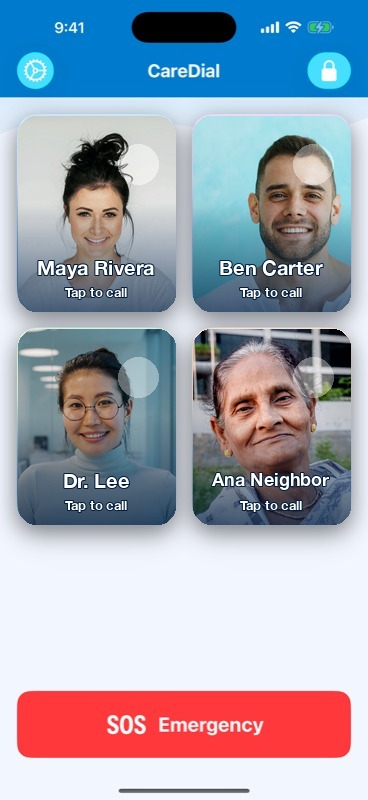CareDial 02 · Lock Mode